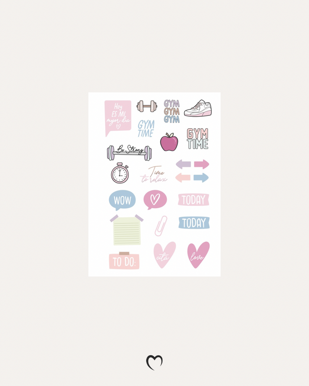 Sticker Sheet -  Pink | journal stickers, calendar, ribbon art, planner stickers, girly scrapbook stickers,Ilustration