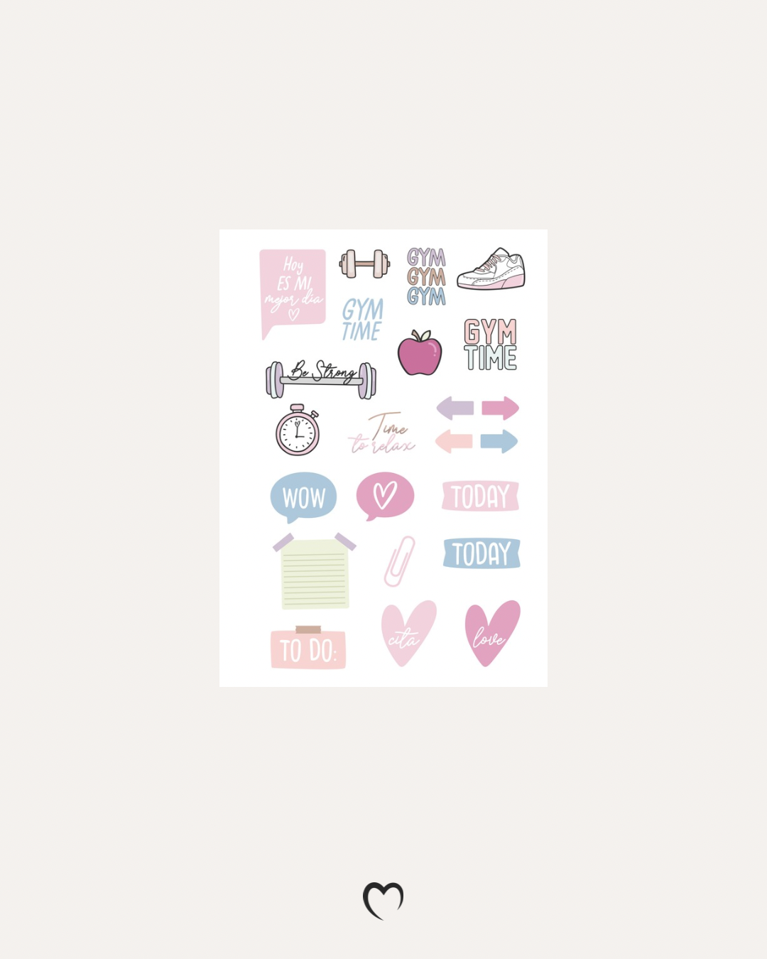 Sticker Sheet -  Pink | journal stickers, calendar, ribbon art, planner stickers, girly scrapbook stickers,Ilustration