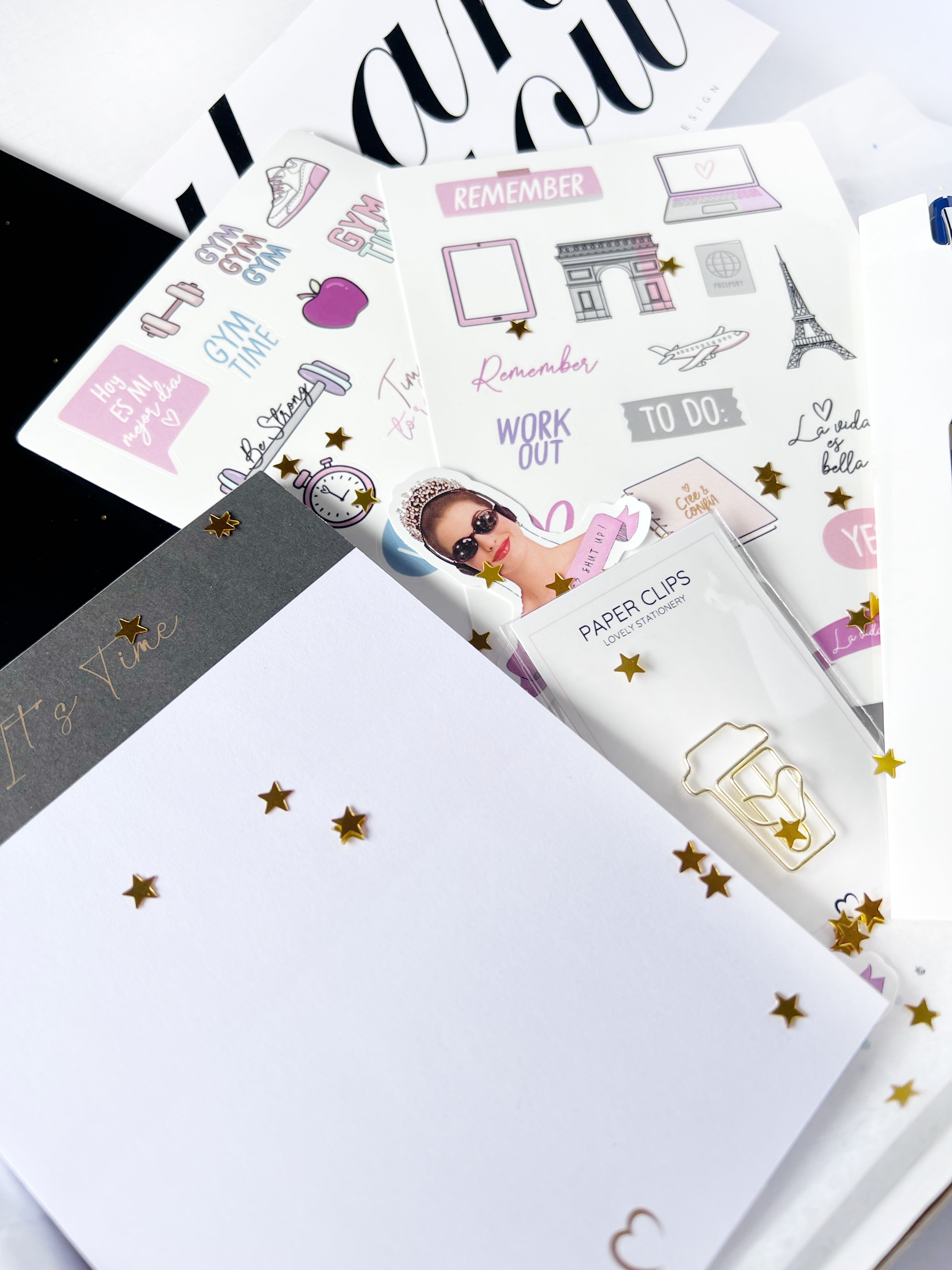 Stationery Box Stationery Set, Blush Black Letterbox Gift, Black Stationery, lovely Stationery